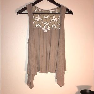 Vest with lace back